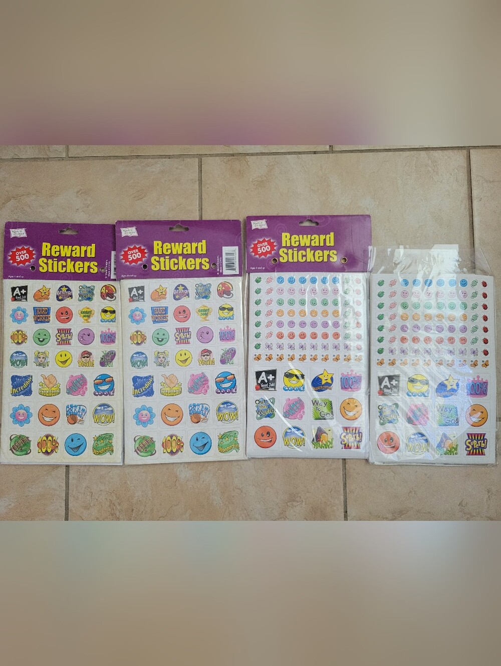 Reward Stickers Lot- Colorful Emoji Designs